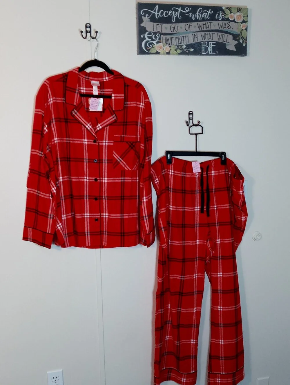 NWT Red Plaid Wondershop  Women's 3X Long Sleeve Pajama Set